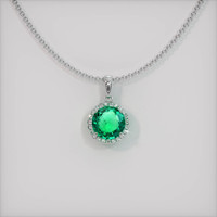 Emerald Pendant 0.60 Ct., 18K White Gold Preview