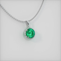 Emerald Pendant 0.60 Ct., 18K White Gold Preview