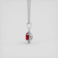 0.70 Ct. Ruby Pendant, 18K White Gold 3