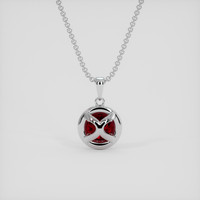 0.70 Ct. Ruby Pendant, 18K White Gold 4
