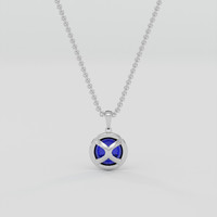 2.14 Ct. Blue Sapphire Pendant, 18K White Gold 4