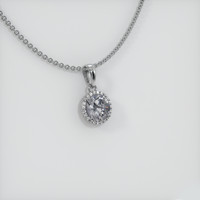 0.79 Ct. Sapphire Pendant, 18K White Gold 2