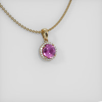 0.50 Ct. Sapphire Pendant, 14K Yellow Gold 2