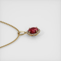 3.15 Ct. Ruby Pendant, 14K Yellow Gold 3