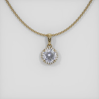 0.79 Ct. Sapphire Pendant, 14K Yellow Gold 1