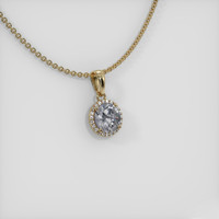 0.79 Ct. Sapphire Pendant, 14K Yellow Gold 2