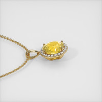 3.00 Ct. Sapphire Pendant, 14K Yellow Gold 3