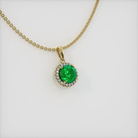 3.81 Ct. Emerald  Pendant - 18K Yellow Gold
