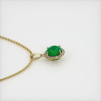 3.81 Ct. Emerald Pendant, 18K Yellow Gold 3