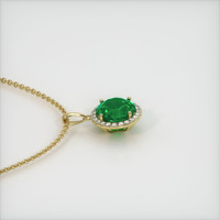 1.55 Ct. Emerald Pendant, 18K Yellow Gold 3