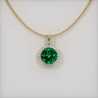 2.88 Ct. Emerald   Pendant, 18K Yellow Gold 1