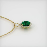 Pave Emerald Pendant 2.87 Ct., 18K Yellow Gold Preview