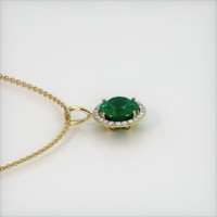 3.36 Ct. Emerald Pendant, 18K Yellow Gold 3