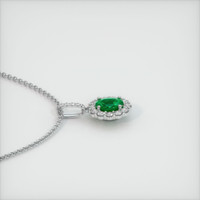 0.98 Ct. Emerald Pendant, Platinum 950 3
