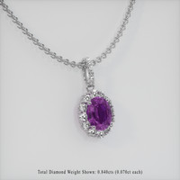 1.47 Ct. Gemstone Pendant, Platinum 950 2