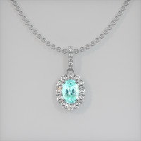 1.82 Ct. Gemstone Pendant, Platinum 950 1