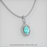 1.82 Ct. Gemstone Pendant, Platinum 950 2