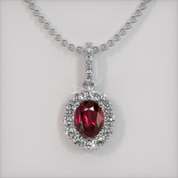 2.02 Ct. Ruby Pendant, Platinum 950 1