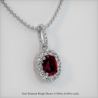 2.02 Ct. Ruby Pendant, Platinum 950 2