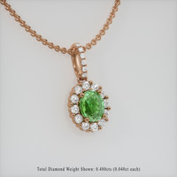 1.53 Ct. Gemstone Pendant, 14K Rose Gold 2