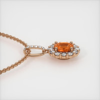 0.93 Ct. Gemstone Pendant, 14K Rose Gold 3