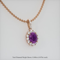 1.47 Ct. Gemstone Pendant, 14K Rose Gold 2