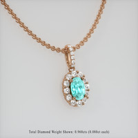 1.82 Ct. Gemstone Pendant, 14K Rose Gold 2