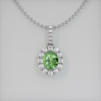 1.53 Ct. Gemstone Pendant, 14K White Gold 1