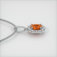 0.93 Ct. Gemstone Pendant, 14K White Gold 3