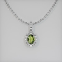 2.25 Ct. Gemstone Pendant, 14K White Gold 1