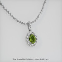 2.25 Ct. Gemstone Pendant, 14K White Gold 2