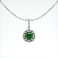 0.86 Ct. Gemstone Pendant, 14K White Gold 1