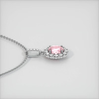 3.37 Ct. Sapphire Pendant, 14K White Gold 3