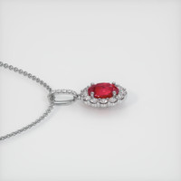 2.03 Ct. Ruby Pendant, 14K White Gold 3