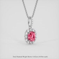 2.02 Ct. Padparadscha Sapphire Pendant, 14K White Gold 2