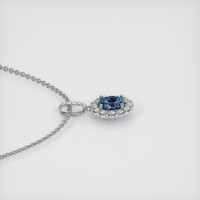 0.99 Ct. Sapphire Pendant, 14K White Gold 3
