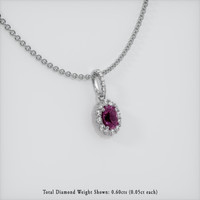 1.41 Ct. Sapphire Pendant, 14K White Gold 2