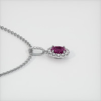 1.41 Ct. Sapphire Pendant, 14K White Gold 3