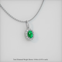 Emerald Pendant 1.66 Ct., 18K White Gold Preview