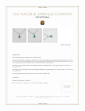 Emerald Pendant 0.65 Ct., 18K White Gold Appraisal