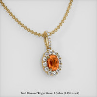 0.93 Ct. Gemstone Pendant, 14K Yellow Gold 2