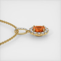 0.93 Ct. Gemstone Pendant, 14K Yellow Gold 3