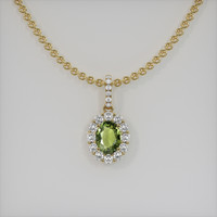 2.25 Ct. Gemstone Pendant, 14K Yellow Gold 1