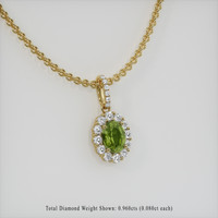 2.25 Ct. Gemstone Pendant, 14K Yellow Gold 2