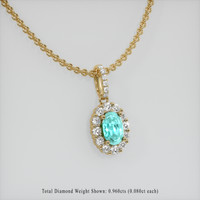 1.82 Ct. Gemstone Pendant, 14K Yellow Gold 2