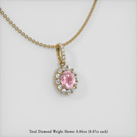 3.37 Ct. Sapphire Pendant, 14K Yellow Gold 2