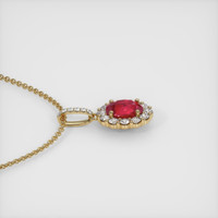 2.03 Ct. Ruby Pendant, 14K Yellow Gold 3