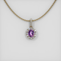 1.46 Ct. Sapphire Pendant, 14K Yellow Gold 1