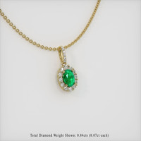 1.66 Ct. Emerald  Pendant - 18K Yellow Gold