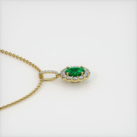 0.98 Ct. Emerald Pendant, 18K Yellow Gold 3